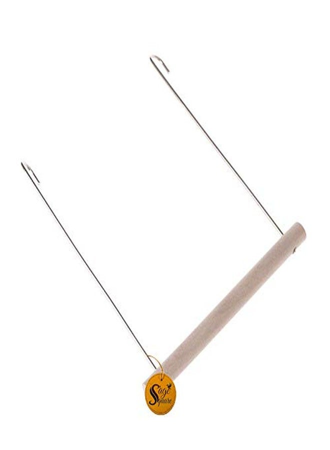 سايج سكوير مجثم خشبي طبيعي مرح من سيج سكوير، منصة معلقة للقفص، للتسلق، مجثم للتمرين للطيور (صغير وكبير) (عبوة من قطعتين) - Image 5